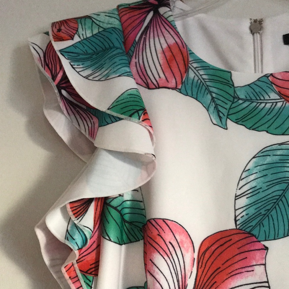 TommyHilfiger short sleeves fully lined midi dress - Picture 3 of 6